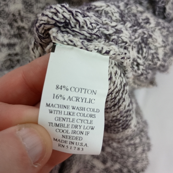 MAURICES Western Knit Fall Cozy Purple White Cowl Neck Sweater (#397) - Picture 3 of 10